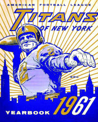 1961 Vintage New York Titans Football Yearbook Digital Reproduction - Etsy